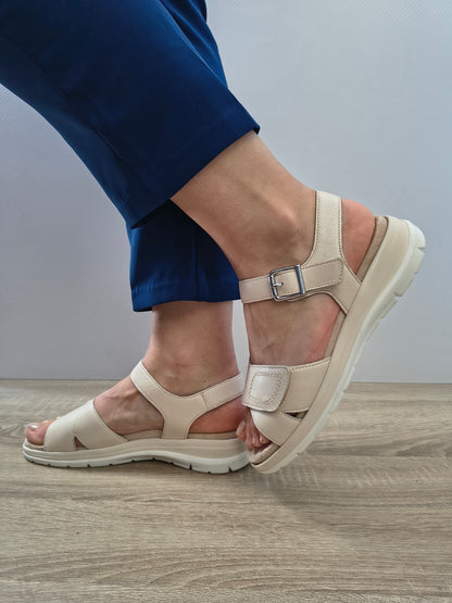 Sandale Casual Damă Caprice 28761-46 140 Crem Perlat - Piele Naturală - vedere 5
