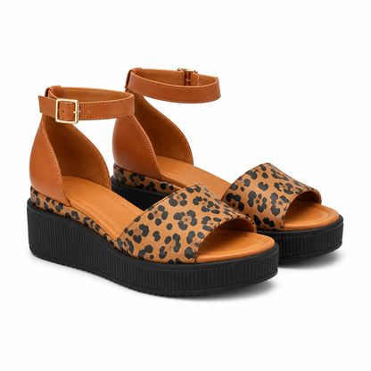 SANDALE CASUAL DAMA DOGATI 018 1798 MARO CU LEOPARD