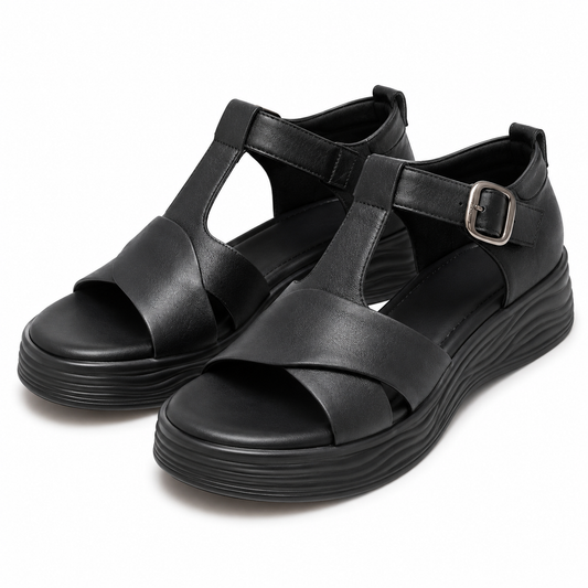 SANDALE CASUAL DAMA FORMAZIONE 8701-1  NEGRE