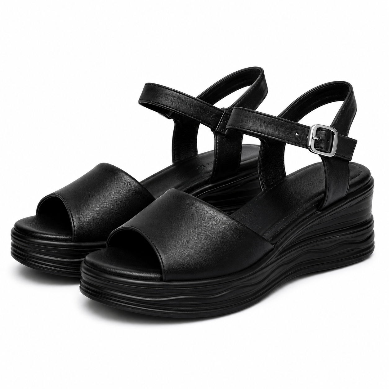 Sandale Casual Damă Formazione 8701-1 Negru - Piele Naturală