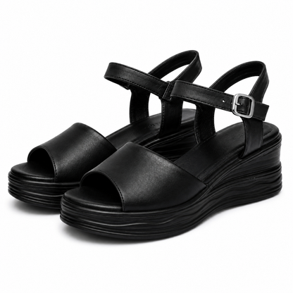 Sandale Casual Damă Formazione 8701-1 Negru - Piele Naturală