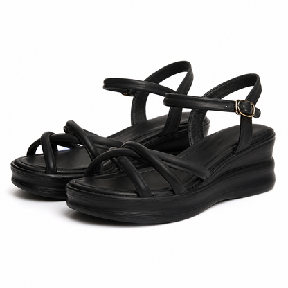 Sandale Casual Damă Formazione 991-1 Negru - Piele Naturală