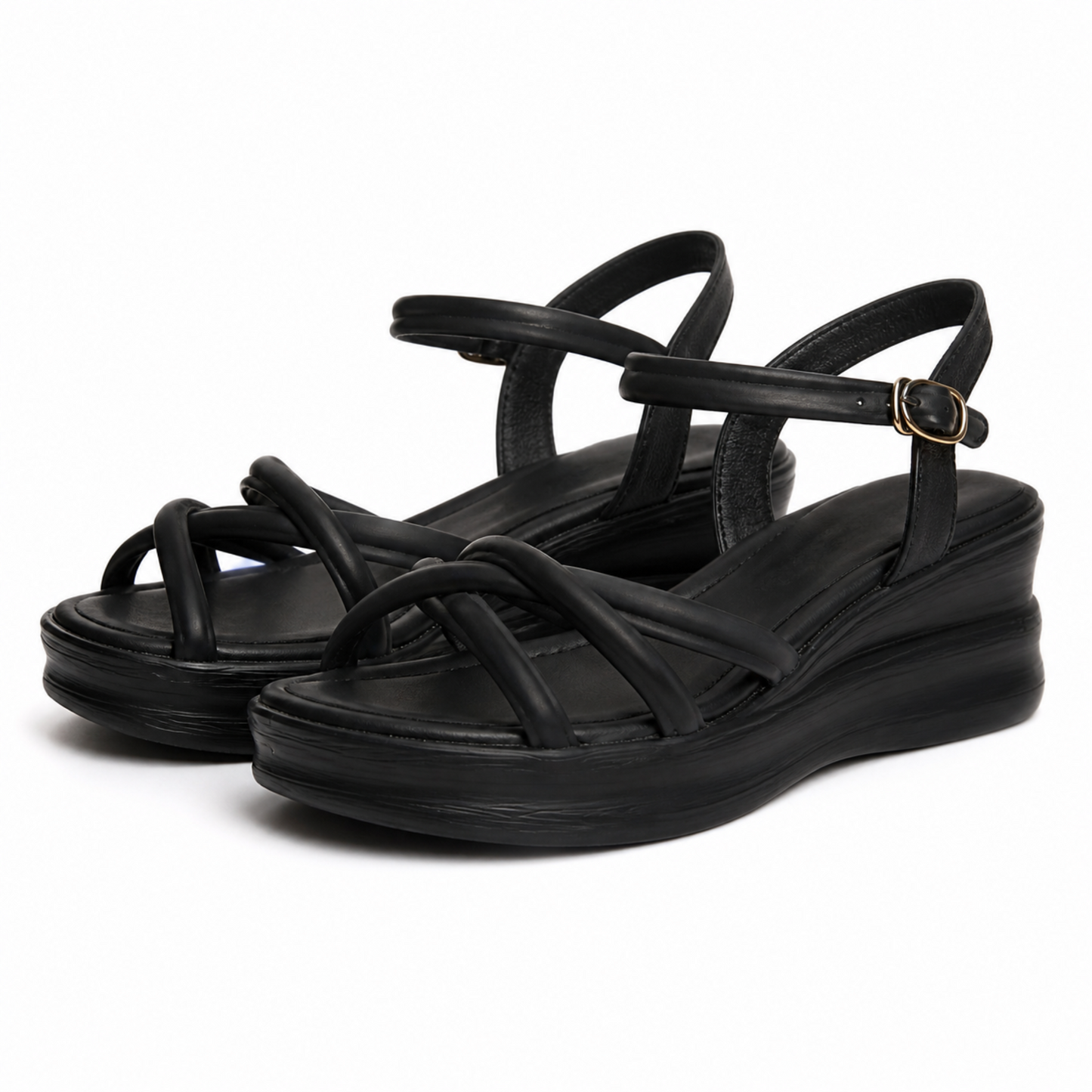 Sandale Casual Damă Formazione 991-1 Negru - Piele Naturală