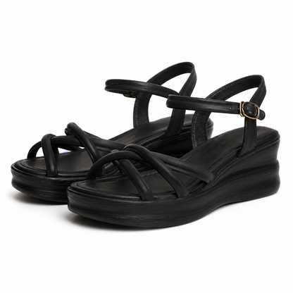 Sandale Casual Damă Formazione 991-1 Negru - Piele Naturală