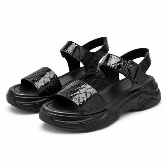 SANDALE CASUAL DAMA FORMAZIONE Q52390 NEGRE LAC