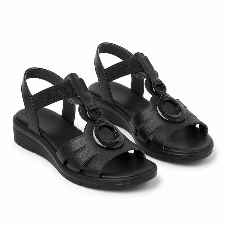 SANDALE CASUAL DAMA JANA 28264-44 NEGRE