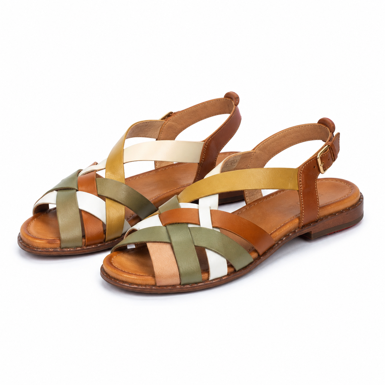 SANDALE CASUAL DAMA PIKOLINOS W0X-0556C6 MARO + COMB
