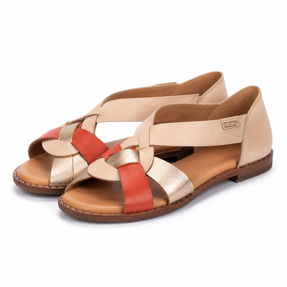 SANDALE CASUAL DAMA PIKOLINOS W0X-0812CPC1 BEJ + MULTICOLOR