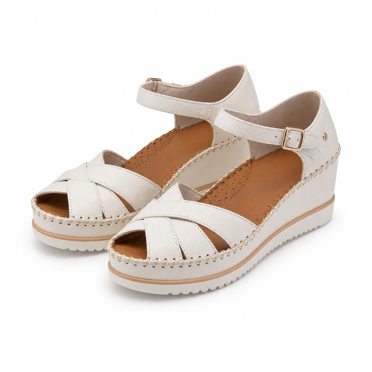SANDALE CASUAL DAMA PIKOLINOS W3Z-1840 CREM (NATA)