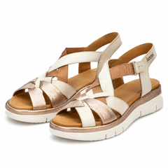 Sandale Casual Damă Pikolinos W4N-0650C1 Bej + Maro Marfil