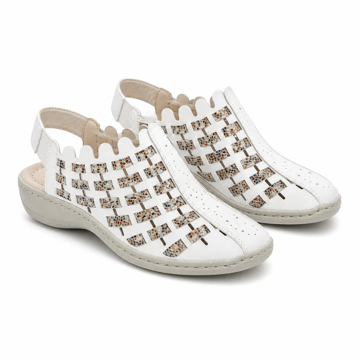 SANDALE CASUAL DAMA RIEKER 413V8-80 ALBE + COLOR