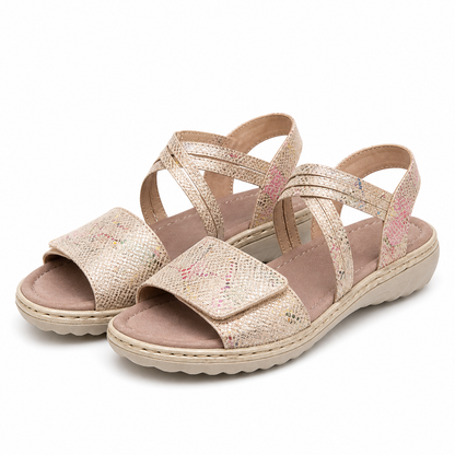 SANDALE CASUAL DAMA RIEKER 60464-90 BEJ + COLOR
