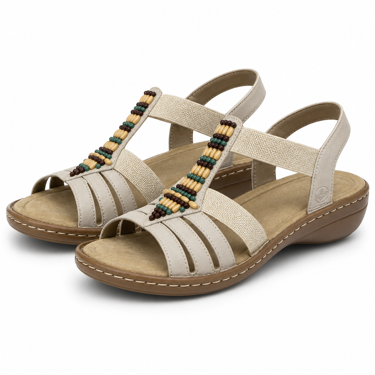 SANDALE CASUAL DAMA RIEKER 60851-62 BEJ