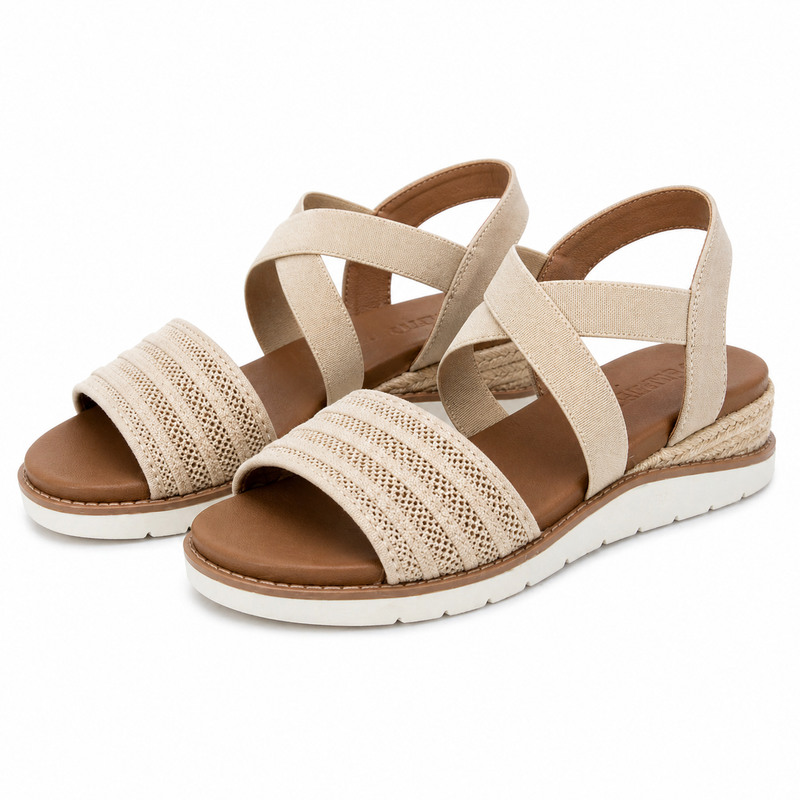 SANDALE CASUAL DAMA SKECHERS 114013 NAT
