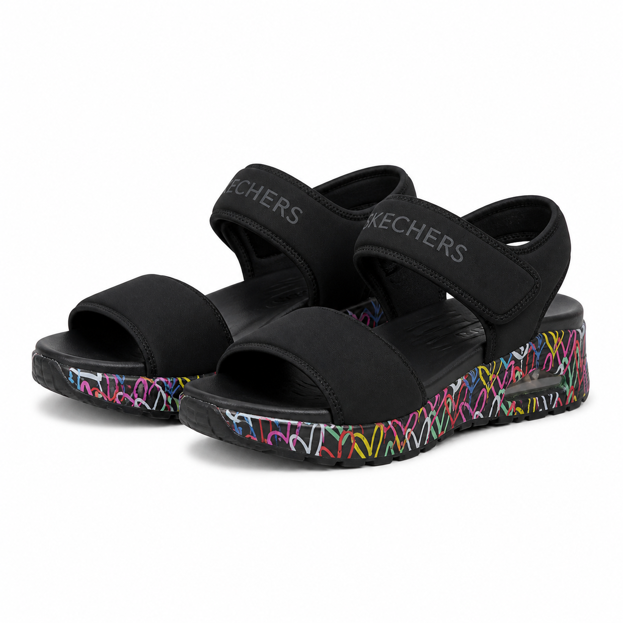 SANDALE CASUAL DAMA SKECHERS 164028 BBK