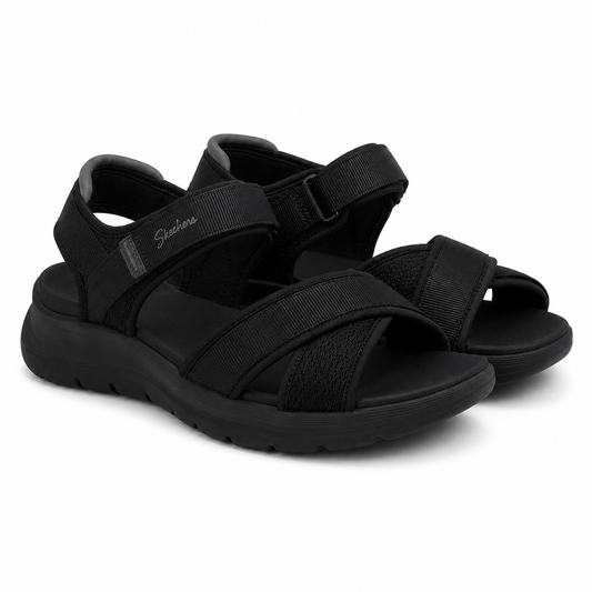 Sandale Casual Damă Skechers 164078 Bkgy Negru - Textil