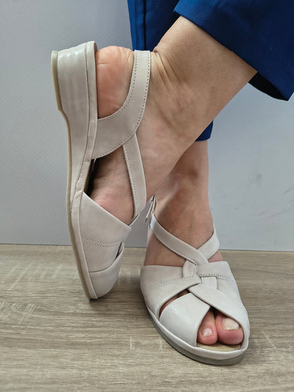 Sandale Casual Damă Suave 0012T Crem - Piele Naturală - vedere 4
