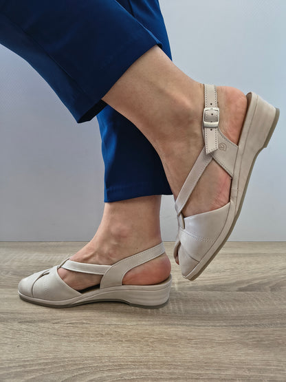 Sandale Casual Damă Suave 0012T Crem - Piele Naturală - vedere 5