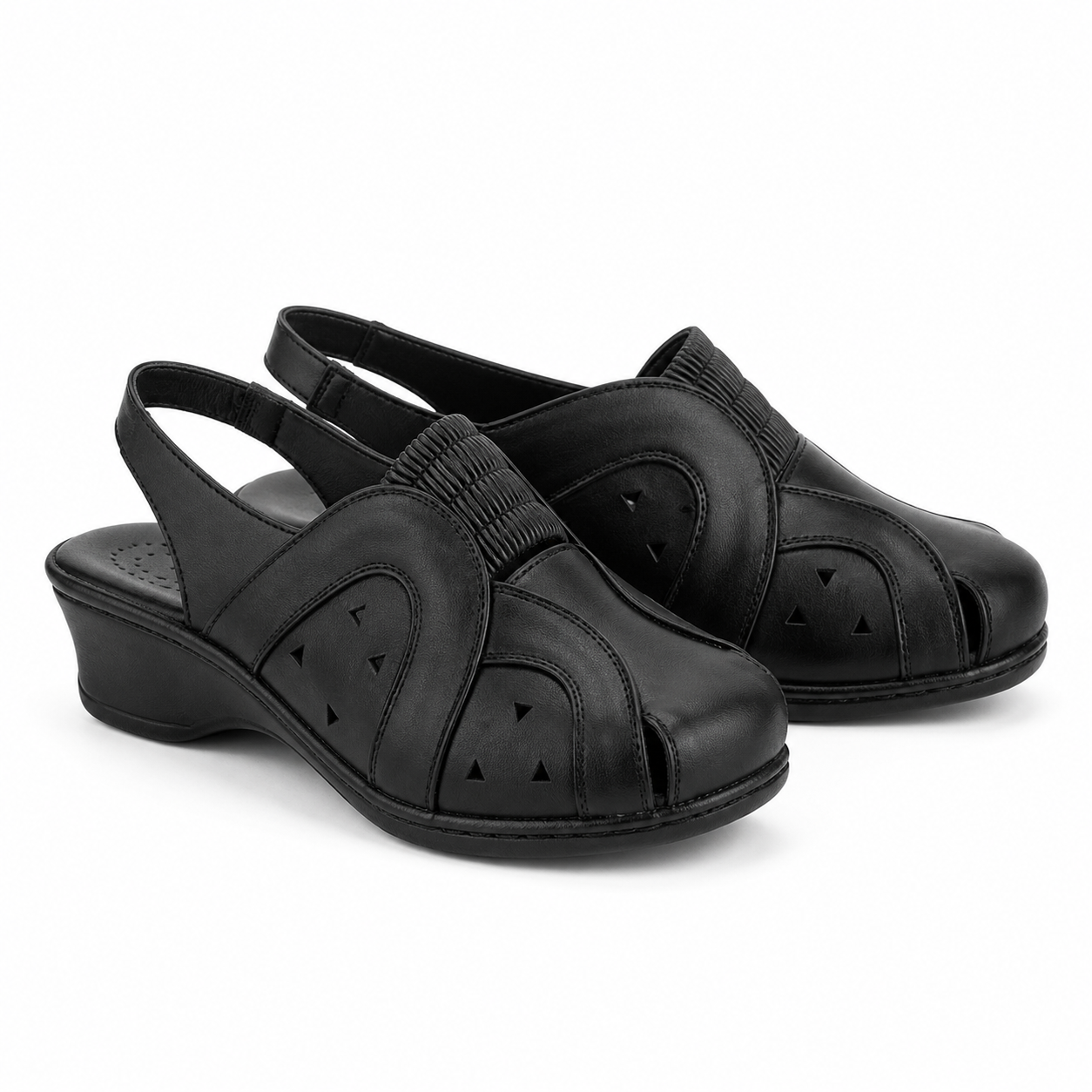 SANDALE CASUAL DAMA SUAVE 0019PT ROMA 01-N NEGRE