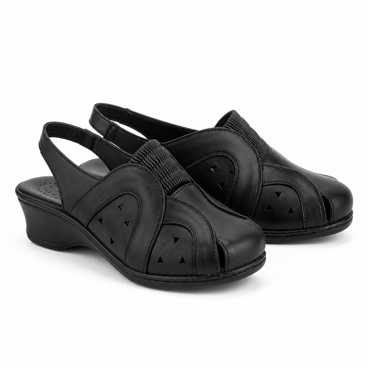 SANDALE CASUAL DAMA SUAVE 0019PT ROMA 01-N NEGRE