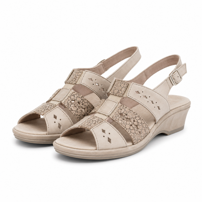 SANDALE CASUAL DAMA SUAVE 0253PT ROMA 03-N BEJ