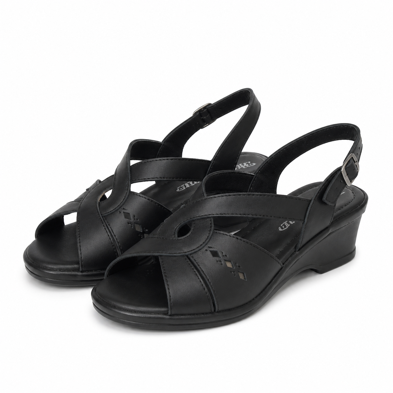 SANDALE CASUAL DAMA SUAVE 0264PT ROMA 01-N NEGRE