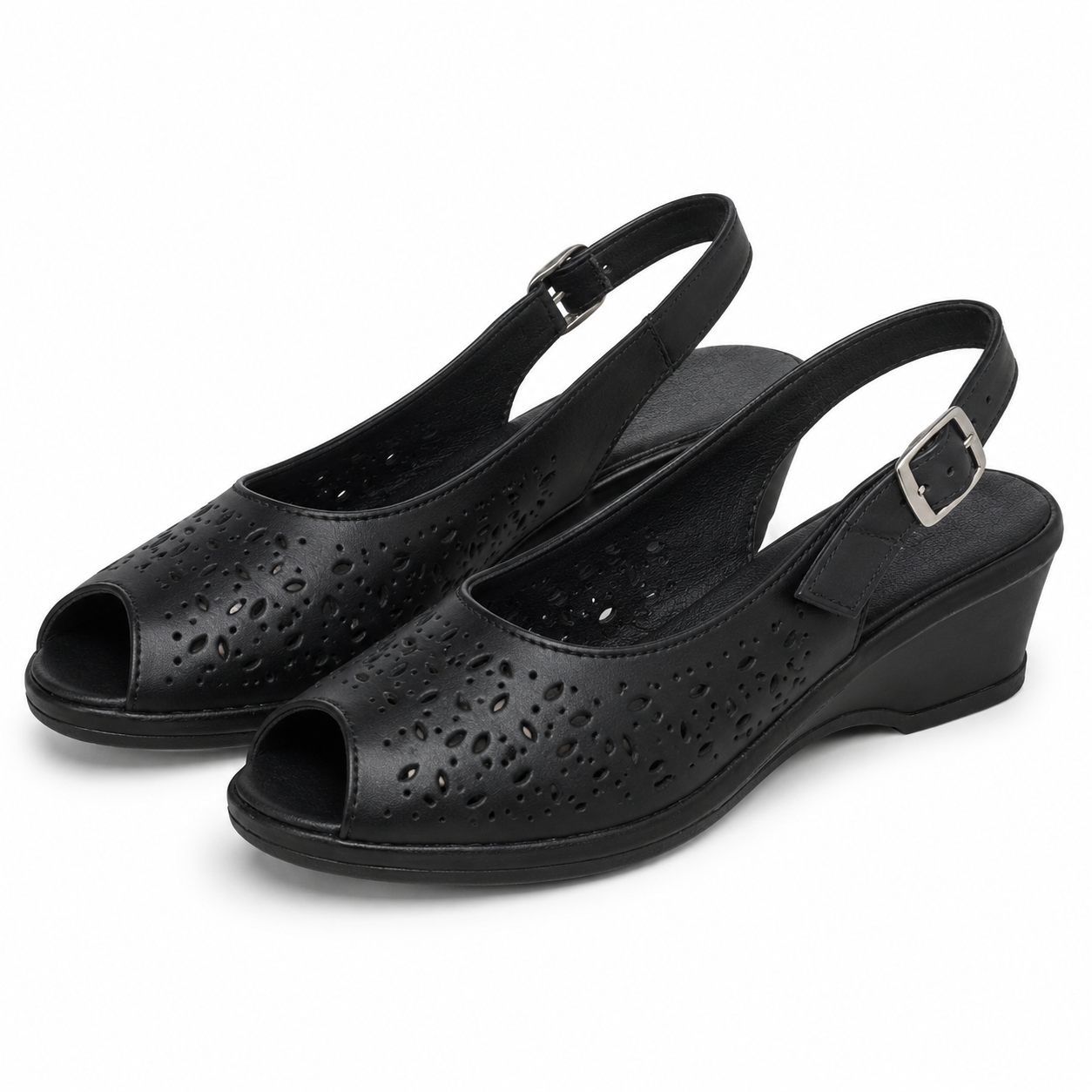 SANDALE CASUAL DAMA SUAVE 0279PT ROMA 01-N NEGRE