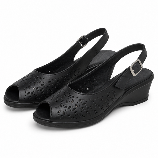 SANDALE CASUAL DAMA SUAVE 0279PT ROMA 01-N NEGRE