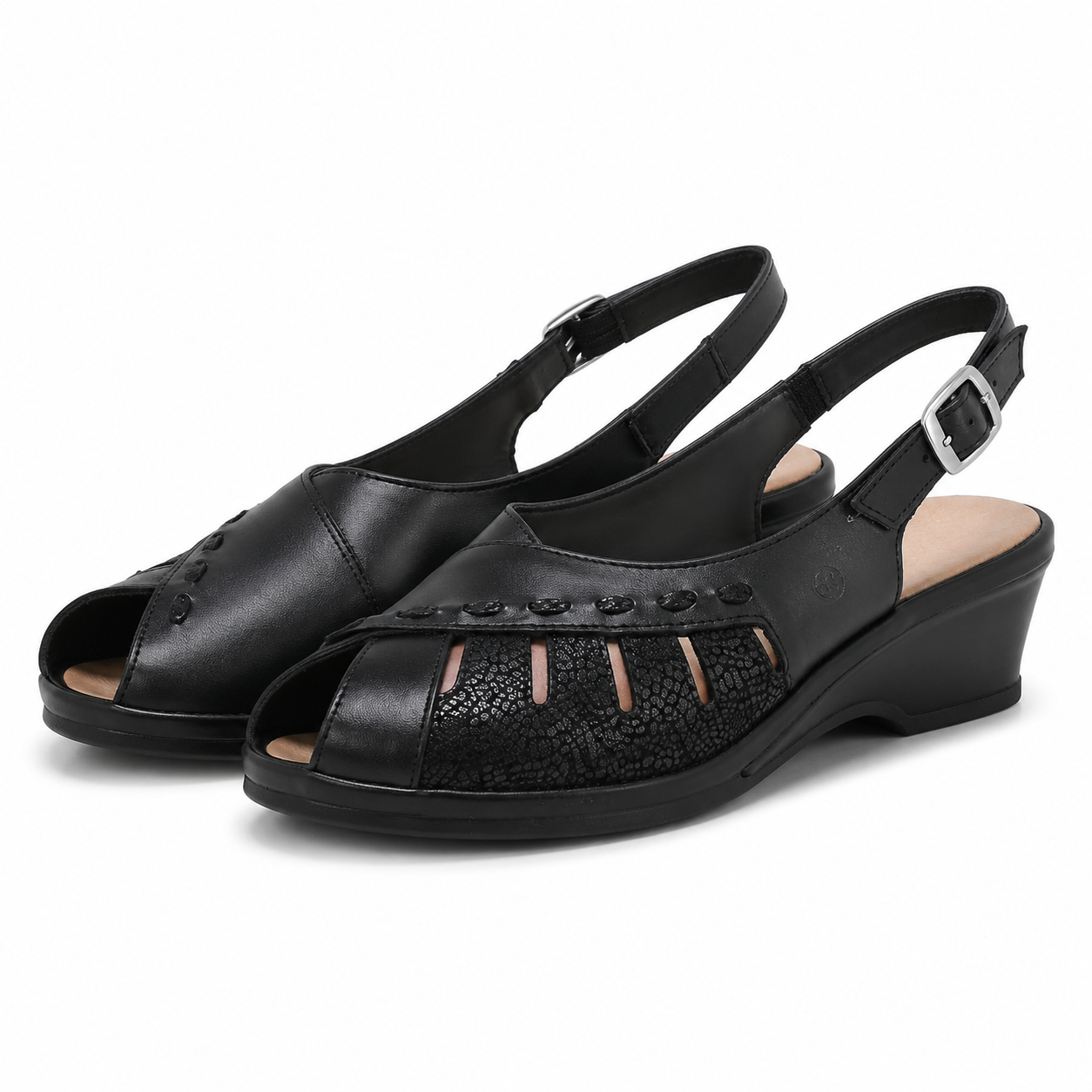 SANDALE CASUAL DAMA SUAVE 0290 ROMA 01-N NEGRE