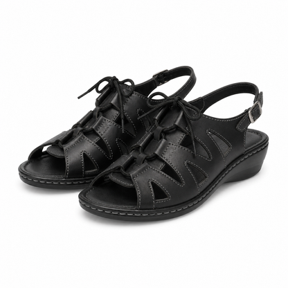 SANDALE CASUAL DAMA SUAVE 0904PT PARIS 01-N NEGRE