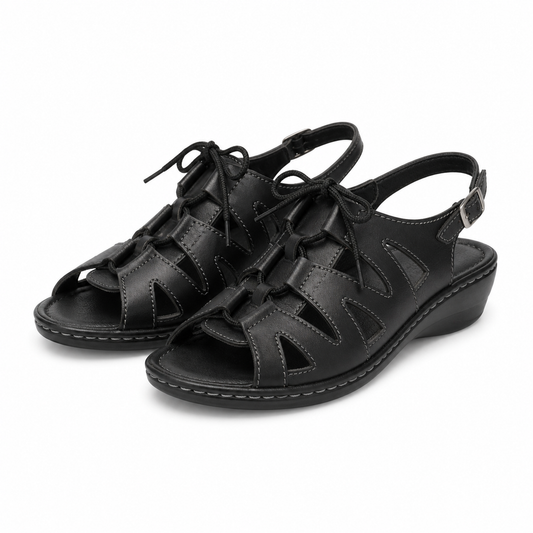 SANDALE CASUAL DAMA SUAVE 0904PT PARIS 01-N NEGRE