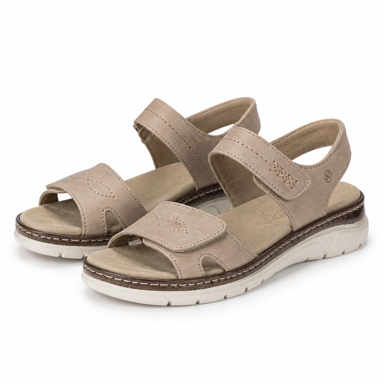 SANDALE CASUAL DAMA SUAVE 12500VT MOSTAR 03-N BEJ