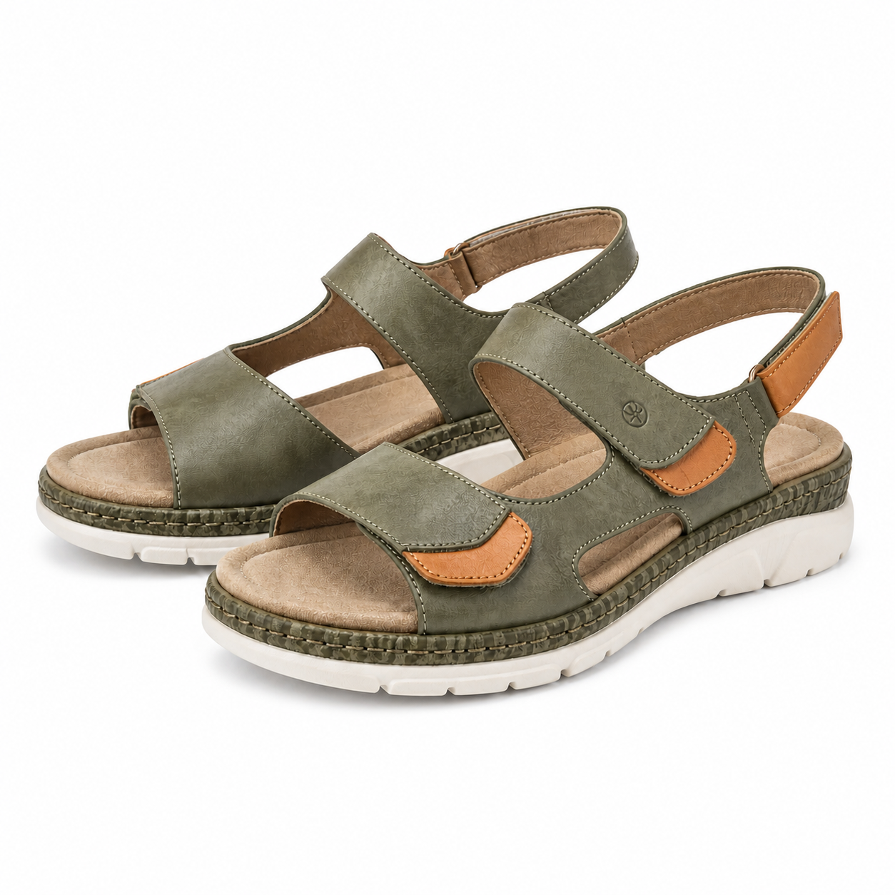 SANDALE CASUAL DAMA SUAVE 12501VT MOSTAR 40-N KAKI CU CAMEL