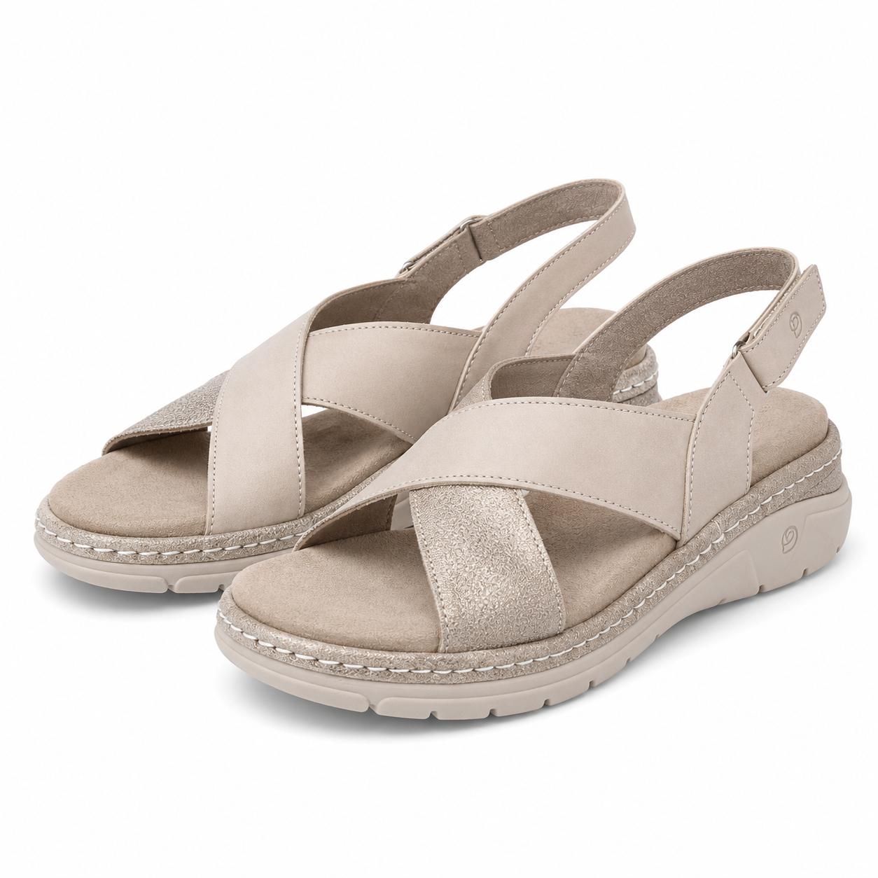 SANDALE CASUAL DAMA SUAVE 12505VT 03-N BEJ