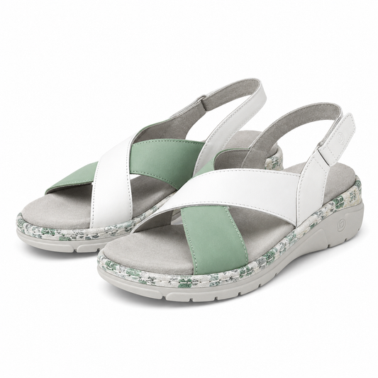 SANDALE CASUAL DAMA SUAVE 12505VT J9-N ALBE CU VERNIL