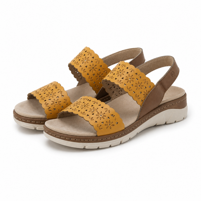 SANDALE CASUAL DAMA SUAVE 12514GT MOSTAR 08-N GALBENE + MARO