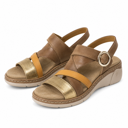 SANDALE CASUAL DAMA SUAVE 14518T MYKONOS H6-N MARO + COMB