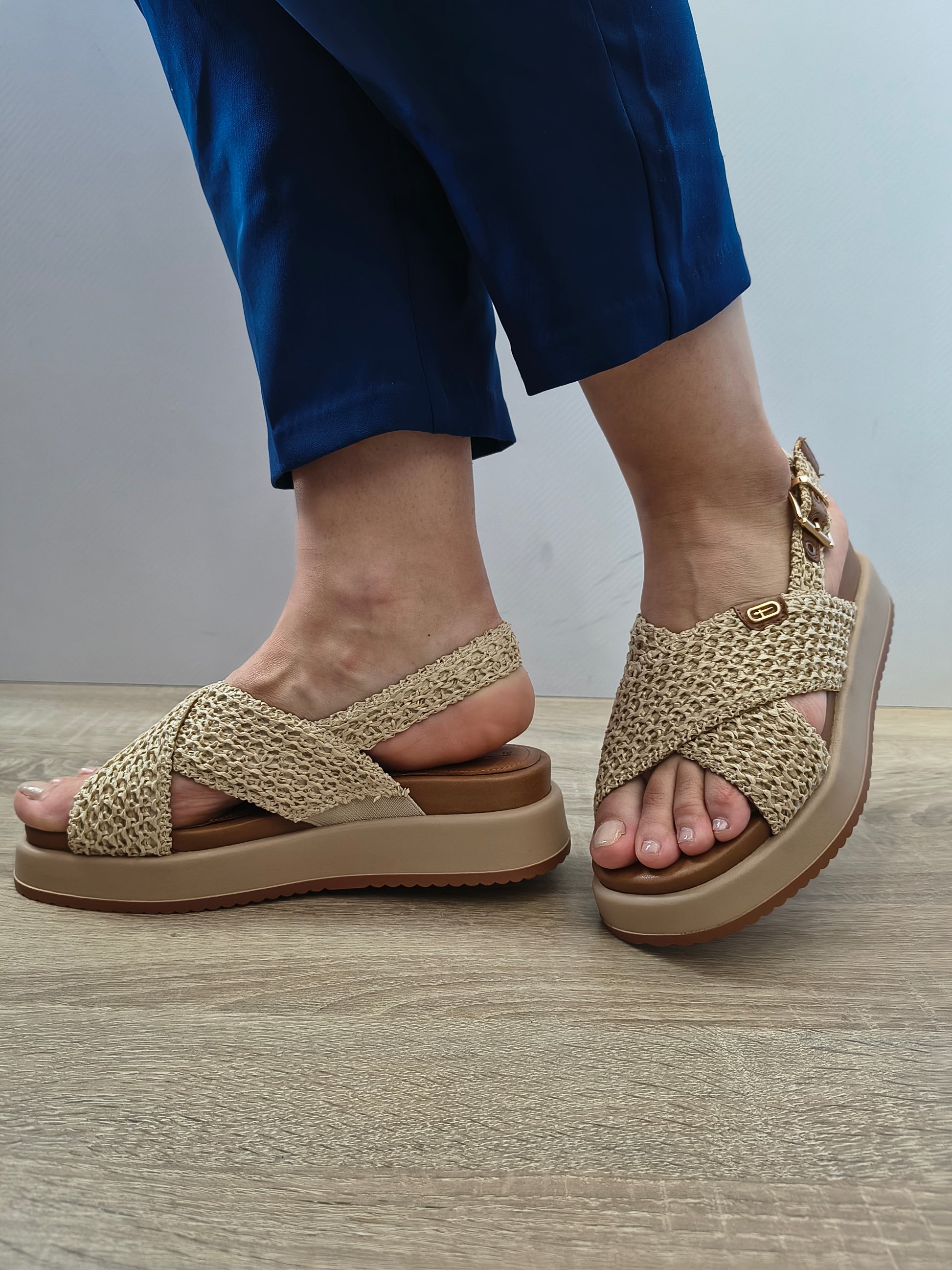 Sandale Casual Damă Tamaris 28224-46 400 Bej - Piele Naturală + Textil - vedere 1