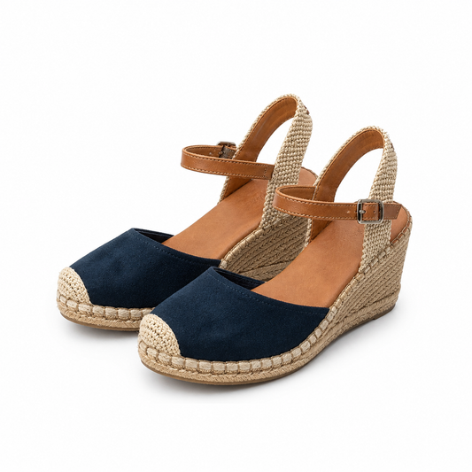 Sandale Casual Damă Tamaris 29610-42 805 Navy Velur - Piele Naturală + Textil