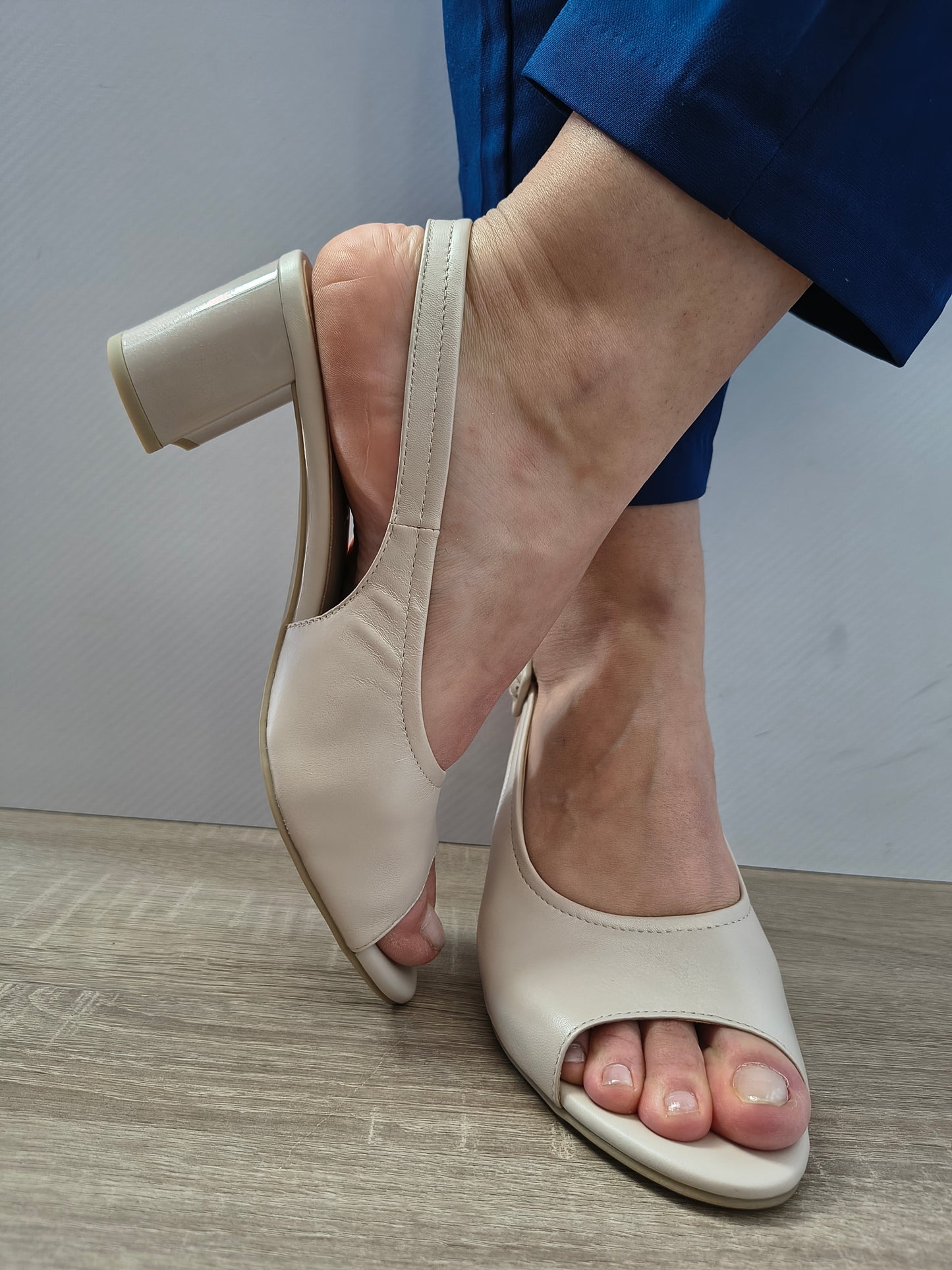 Sandale Elegante Damă Caprice 28307-46 140 Crem Perlat - Piele Naturală - vedere 4