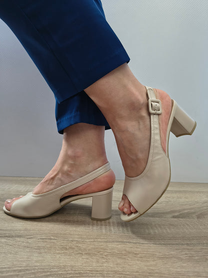 Sandale Elegante Damă Caprice 28307-46 140 Crem Perlat - Piele Naturală - vedere 5