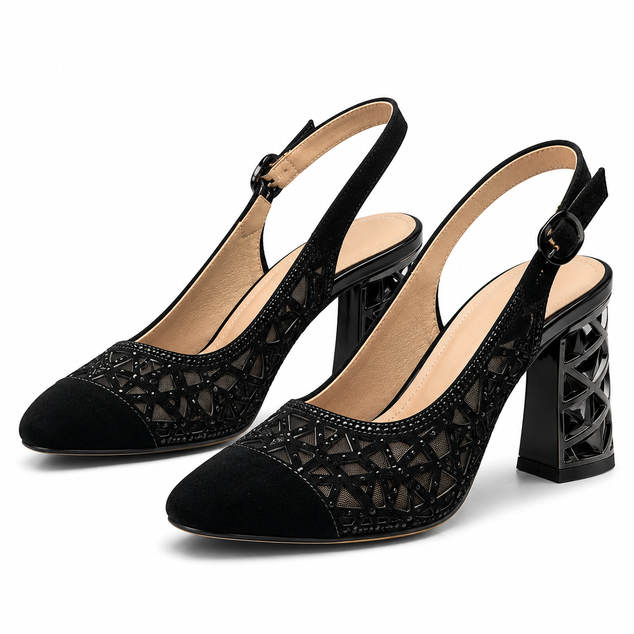 SANDALE ELEGANTE DAMA EPICA 40028B 01-Z NEGRE VELUR