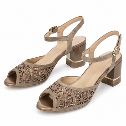 SANDALE ELEGANTE DAMA EPICA 40082A 03-Z BEJ VELUR