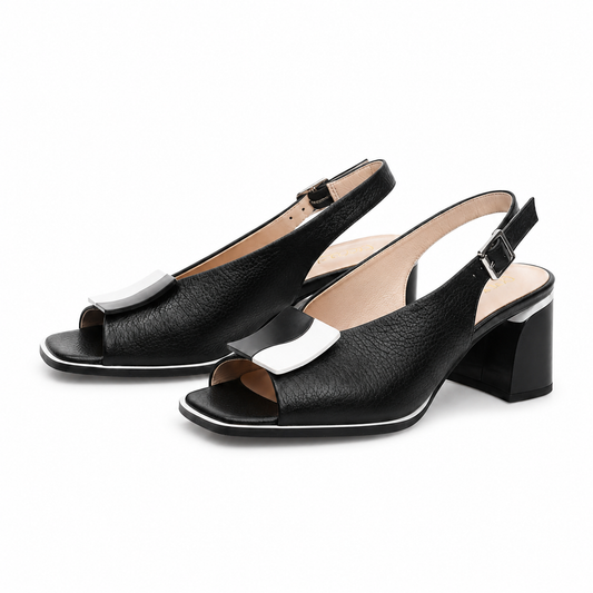 Sandale Elegante Damă Karisma 80004B 01-N Negru - Piele Naturală