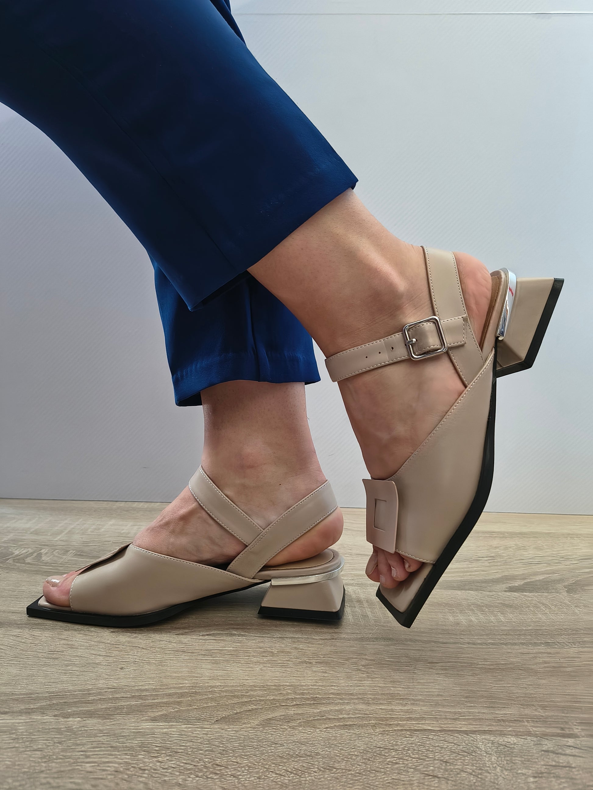 Sandale Elegante Damă Karisma 80008C 03-N Bej Apricot - Piele Naturală - vedere 5