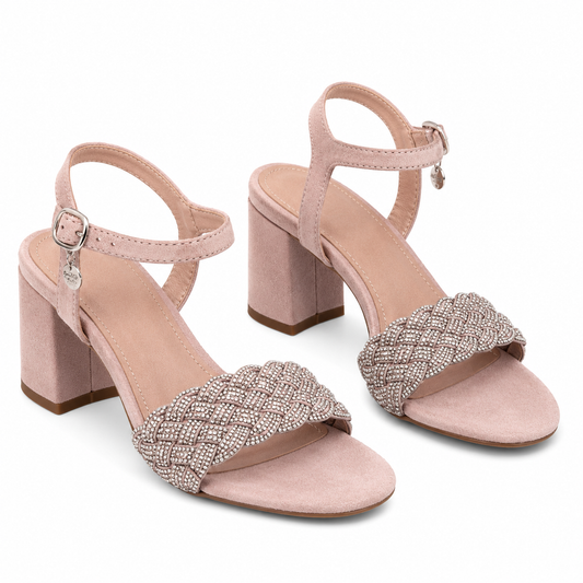 SANDALE ELEGANTE DAMA S.OLIVER 28309-42 ROZ CU ARGINTIU