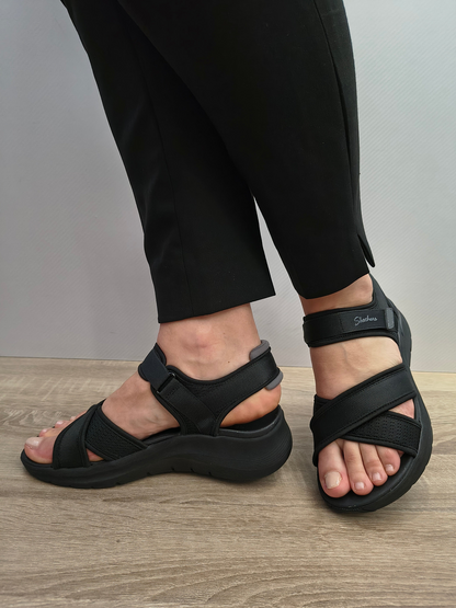 Sandale Casual Damă Skechers 164078 Bkgy Negru - Textil