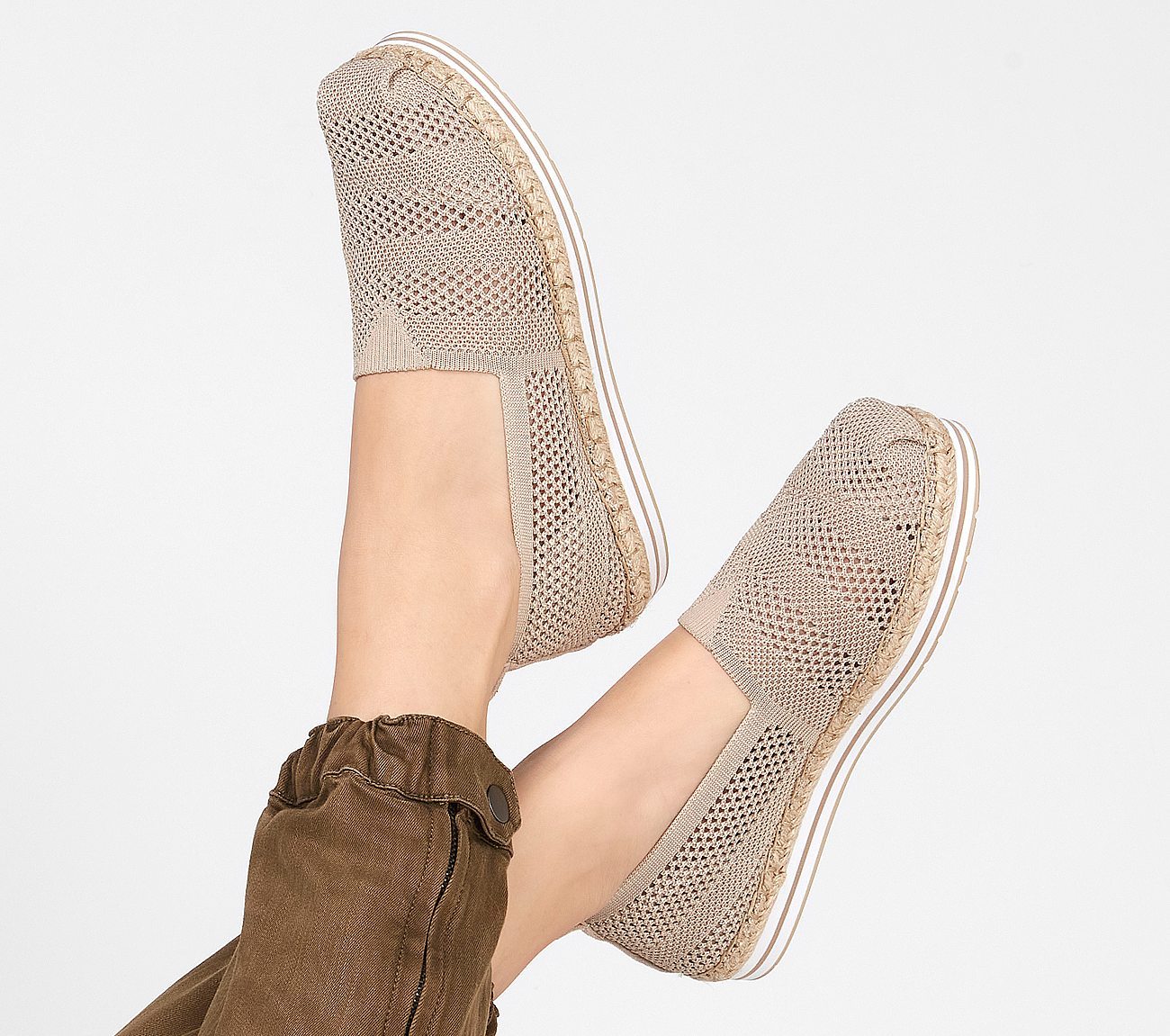 ESPADRILE DAMĂ SKECHERS 113066 NATURE - totalpantofi