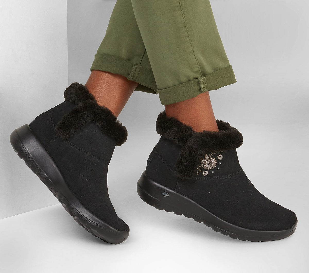 Ghete Casual Damă Skechers 144400 Negru – Piele Întoarsă – vedere 7