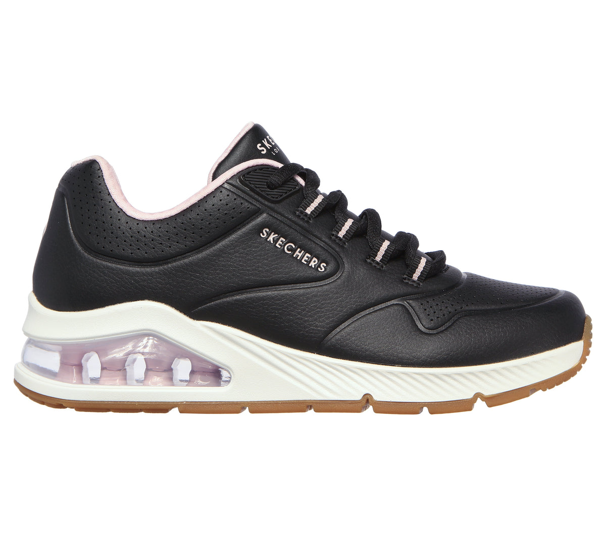 Pantofi Sport Damă Skechers SK608 Negri – Piele Ecologică – vedere 5